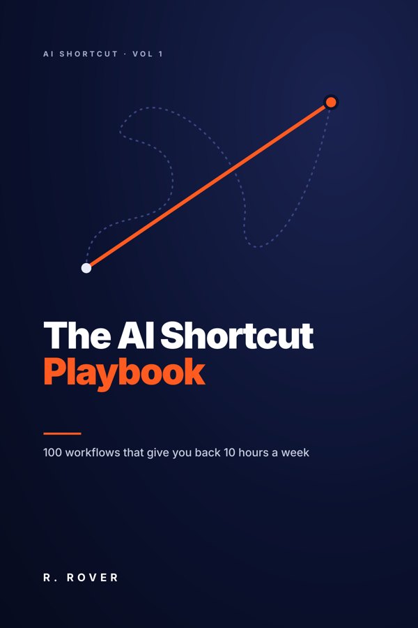 The AI Shortcut Playbook by R. Rover, book cover